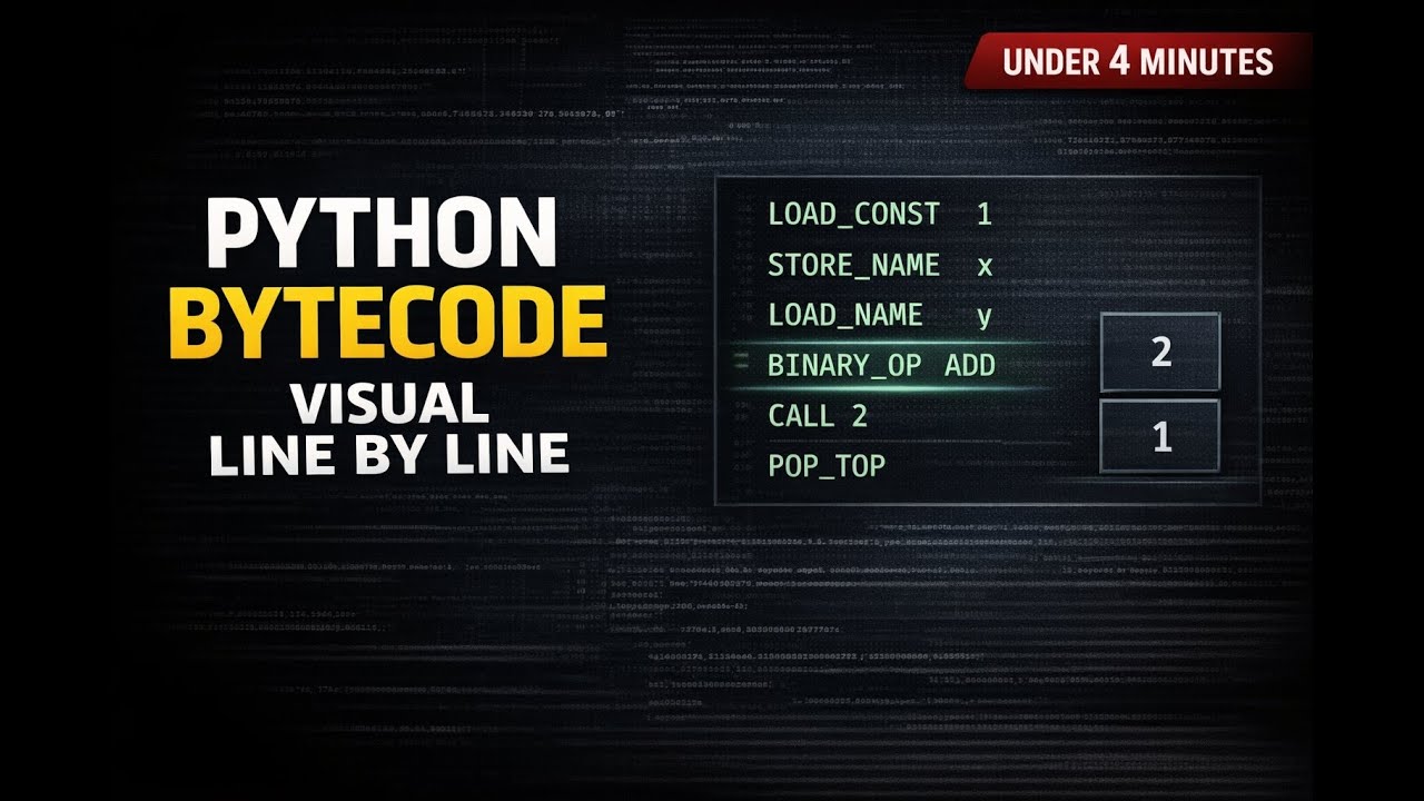 Визуальное построчное объяснение байт-кода Python (модуль dis).