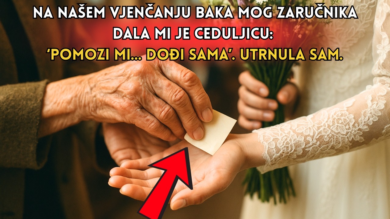 Na našem vjenčanju baka mog zaručnika dala mi je ceduljicu: ‘Pomozi mi… dođi sama’. Utrnula sam.