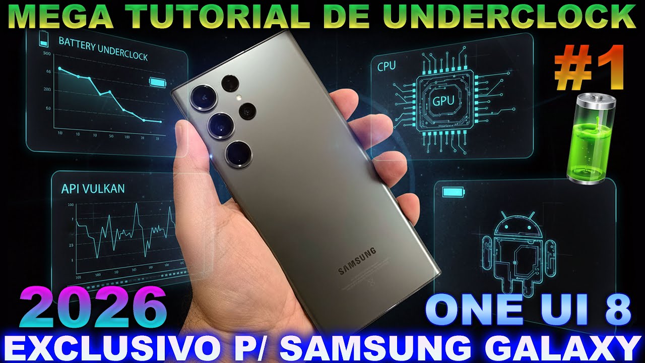 📊🔋MEGA TUTORIAL DE UNDERCLOCK 2026 | Otimização de Bateria & Desempenho ✨ #oneui8 📲Vídeo #1