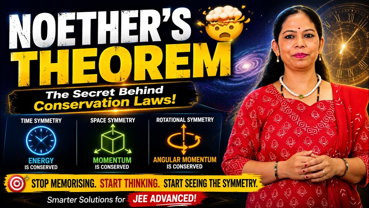 Noether&rsquo;s Theorem: The Hidden Symmetry Behind Conservation Laws! ⚡ | JEE Advanced Physics