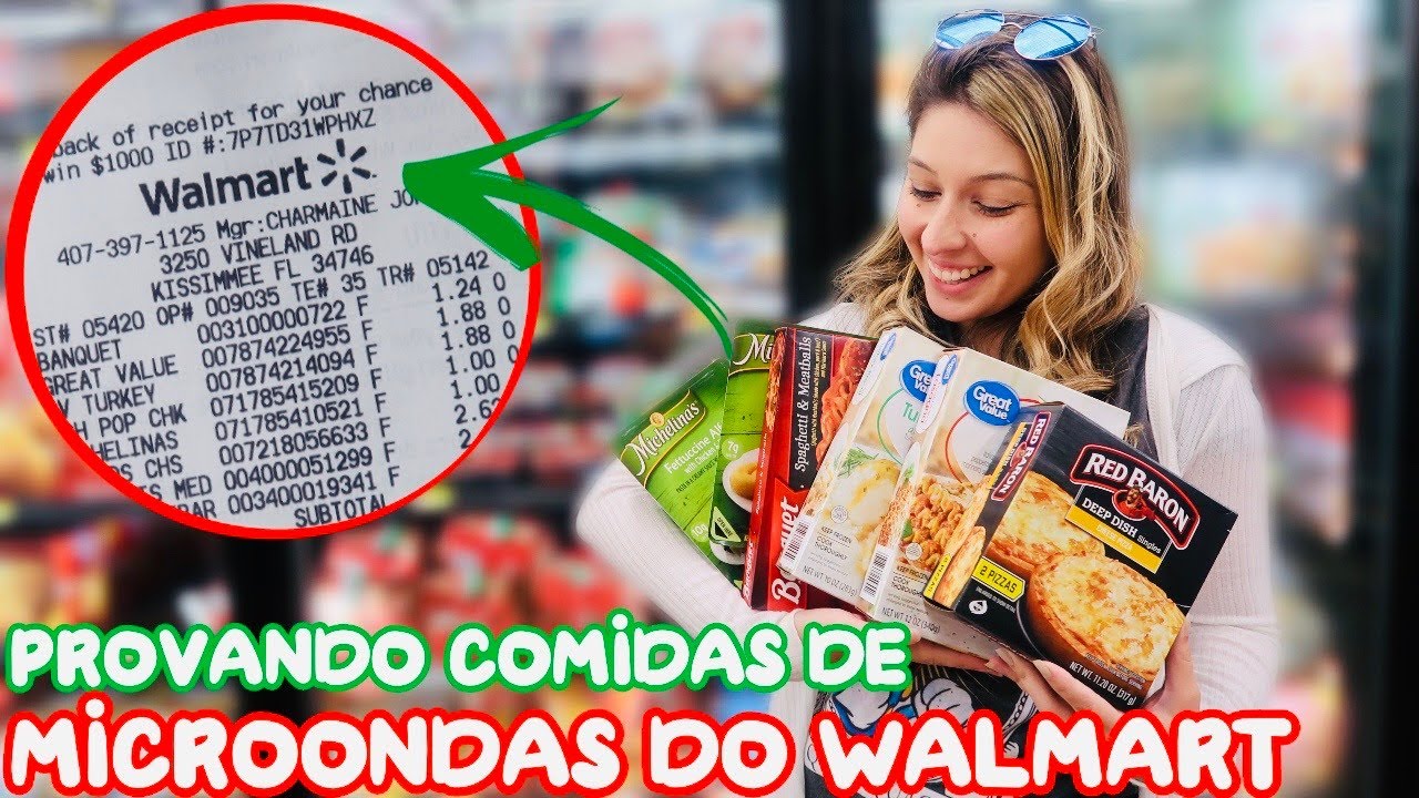 PROVAMOS AS COMIDAS DE MICROONDAS MAIS BARATAS DO WALMART DE ORLANDO