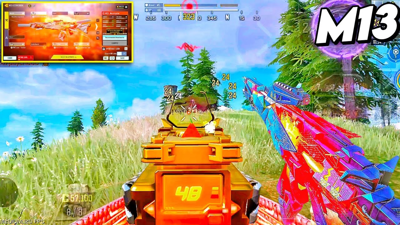 NO RECOIL + FAST KILLING | BEST M13 GUNSMITH CODM BR | M13 GUNSMITH BR