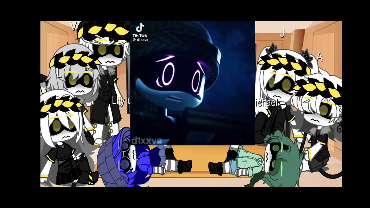 murder drone reacts to Uzi 💜💜💜💜💜. (My AU)