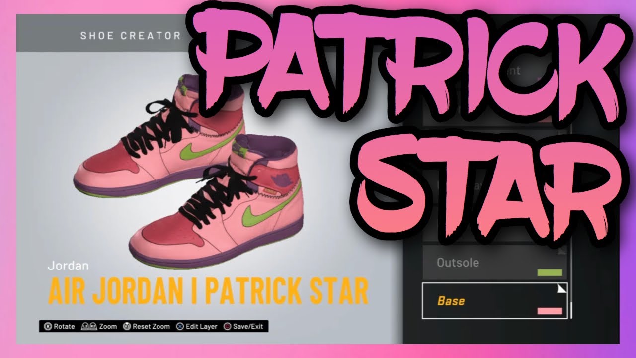 NBA 2K20 Shoe Creator - Air Jordan 1 SpongeBob Custom 