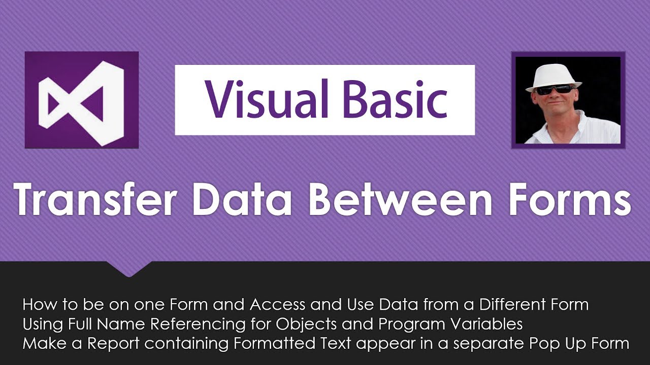 VB How To Use Data Across Multiple Forms in Visual Basic VB.Net