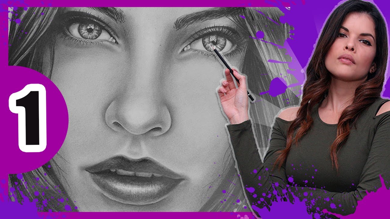 🟣CURSO GRATIS 🟣  ROSTRO REALISTA a lápiz✏️ paso a paso ⚡ tutorial completo 🤩 PARTE #1