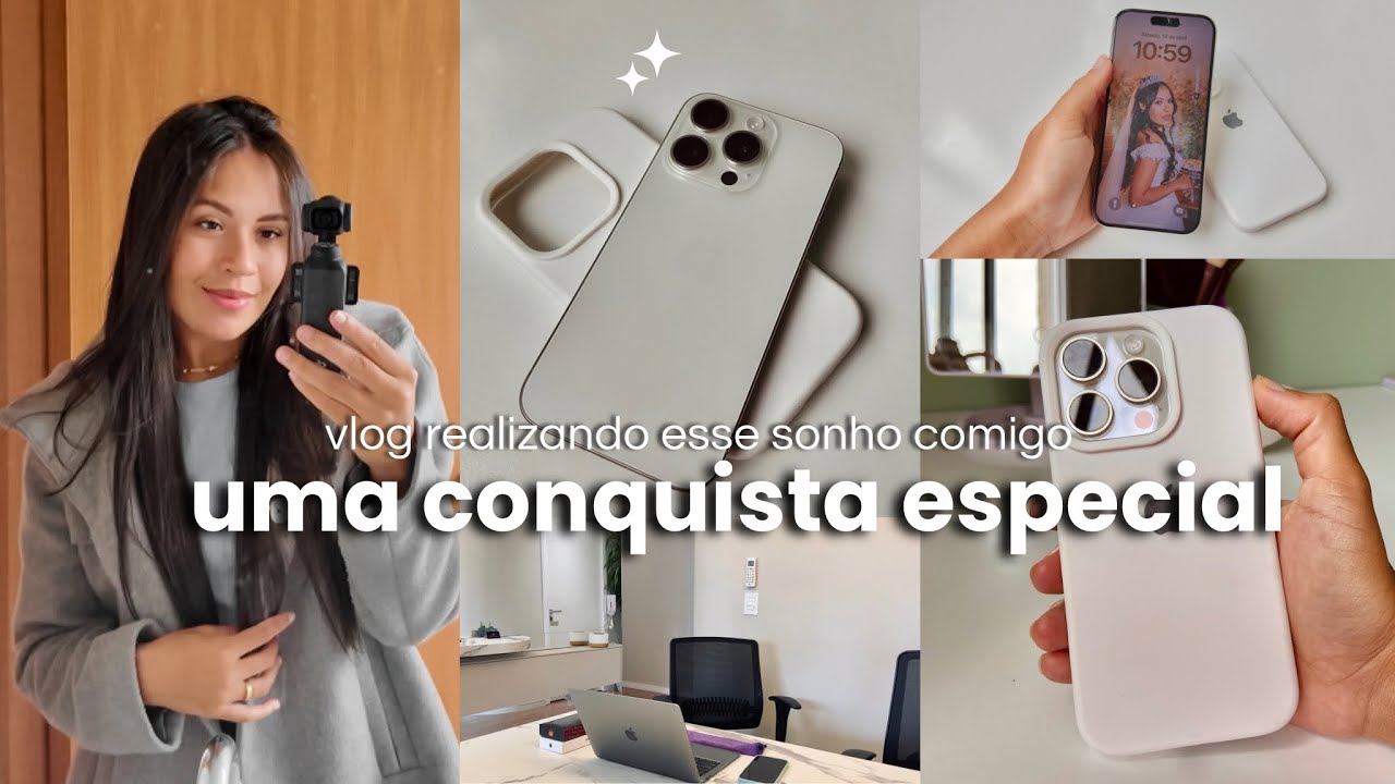 UMA NOVA CONQUISTA 🥹🩷 comprei o Iphone 15 pro, fui no centro da minha cidade, fiz várias comprinhas