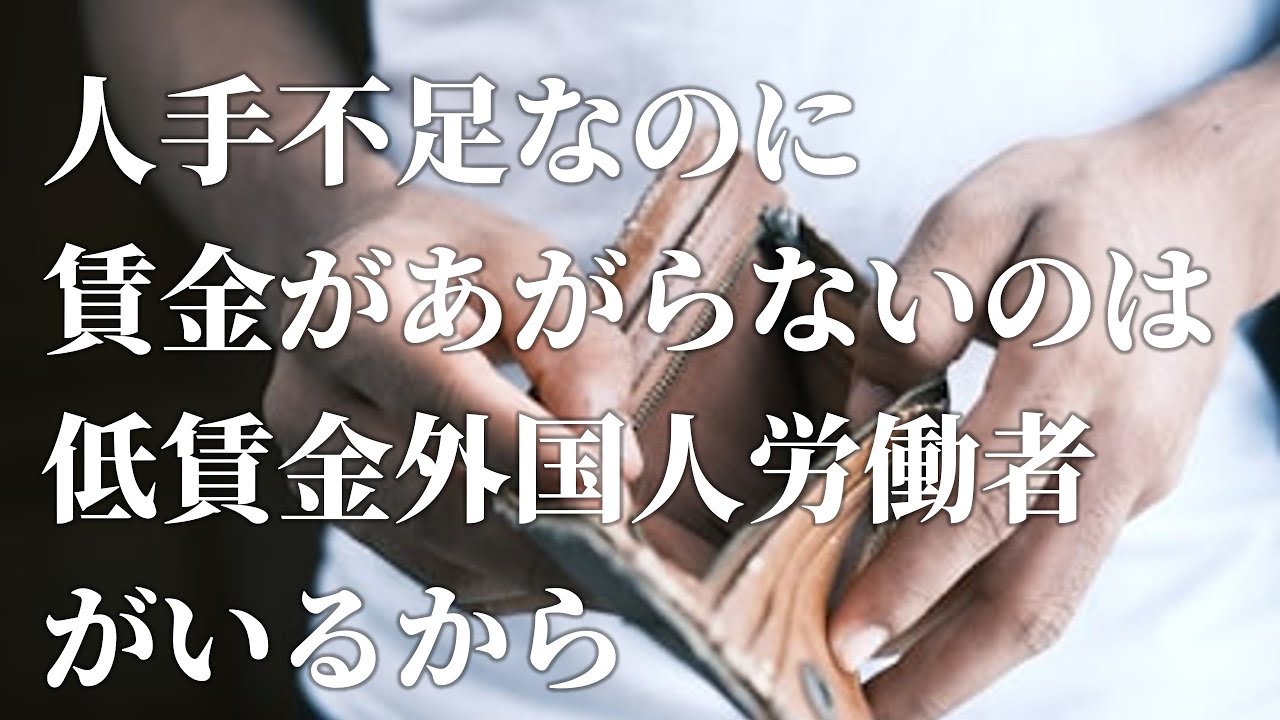 人手不足なのに賃金が上がらないのは低賃金外国人労働者がいるから説【移民政策論】