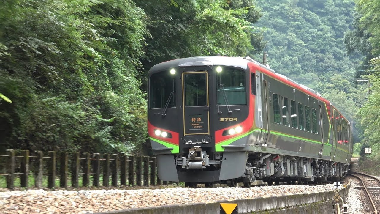 [土讃線の秘境駅] 坪尻駅を通過する特急南風＆臨時列車