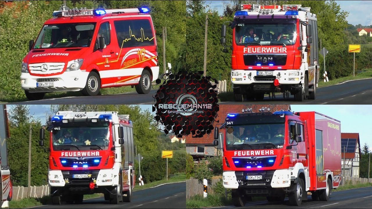 🎄 [1. Advent Special] VKU mehrere PKW und Traktor Großeinsatz der Feuerwehr Triptis