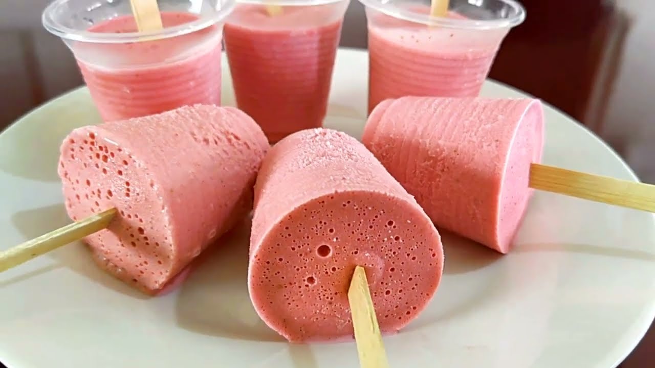 LOS MEJORES CHUPETES DE FRESA CON LECHE/RECETA FACIL/COCINA AGUSTO