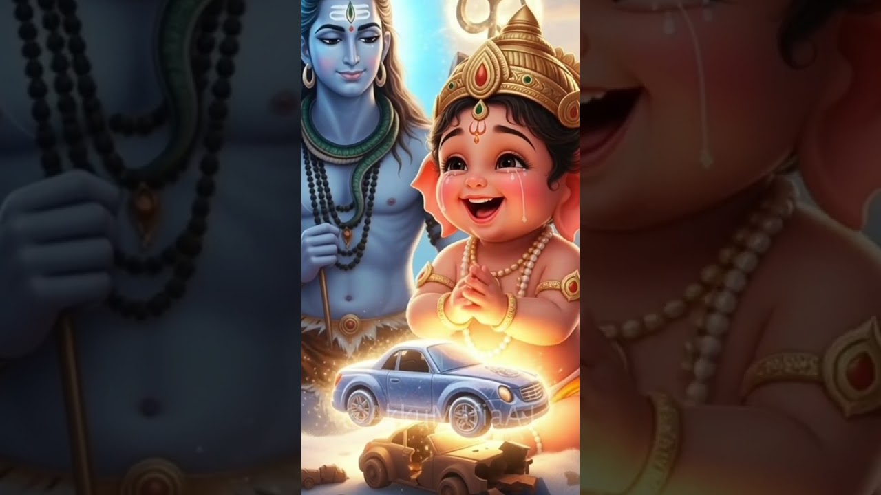 Mahadev ji remains in meditation and Ganesh ji breaks his car. ✨😱 