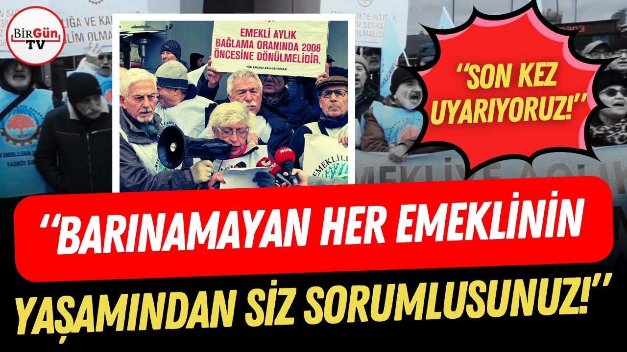 Emekliler Kadıköy'de isyan etti: “İktidar ve iktidar destekçisi vekillere sesleniyoruz…”