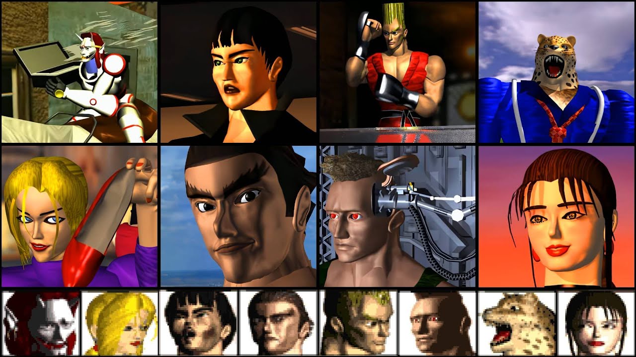 Tekken 1 - ALL ENDINGS