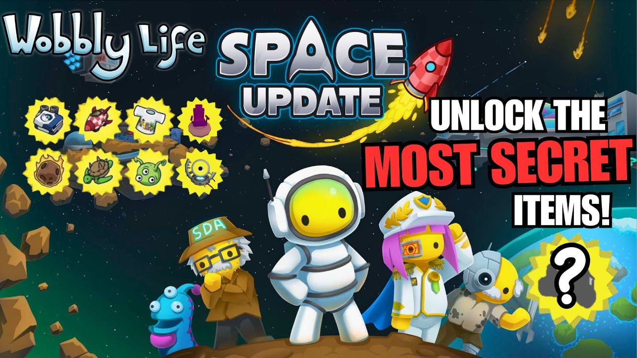 How to UNLOCK the MOST SECRET ITEMS in the SPACE UPDATE the game doesn't tell you about! Wobbly Life
