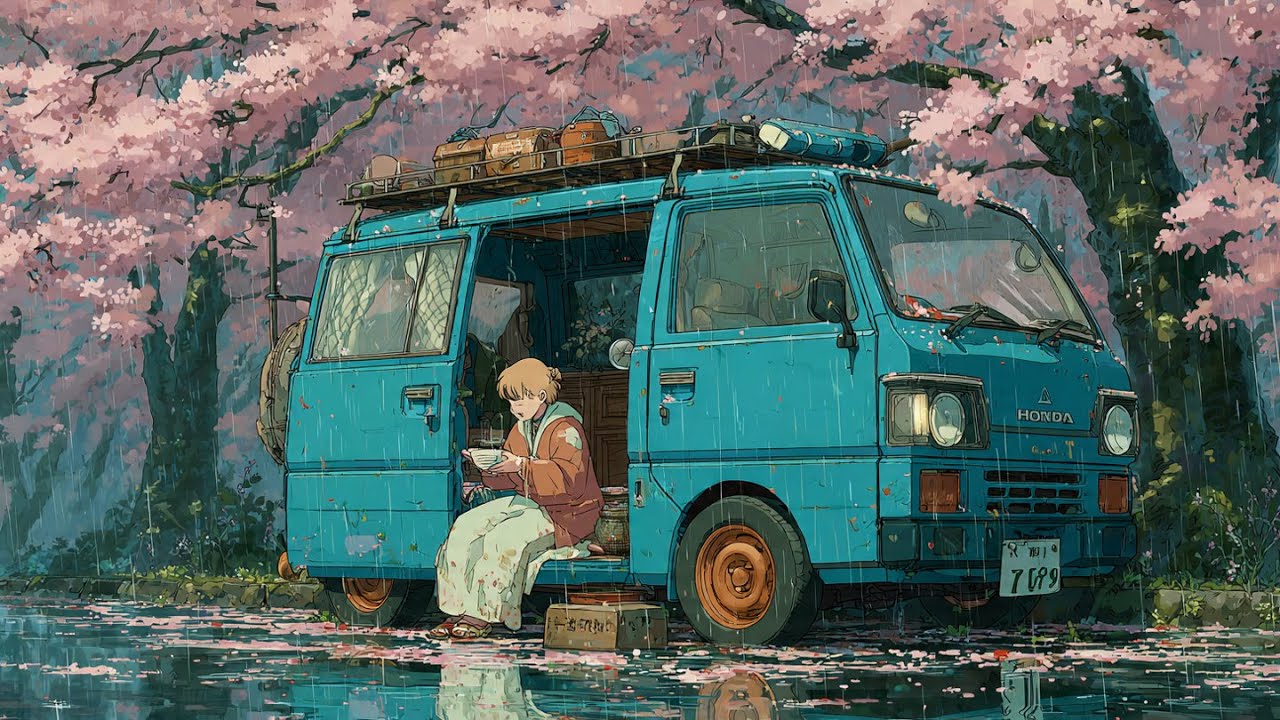 🌌 Midnight Lo-fi Van Drive | Chill Beats for Deep Focus, Study & Relax | Nonstop Mix