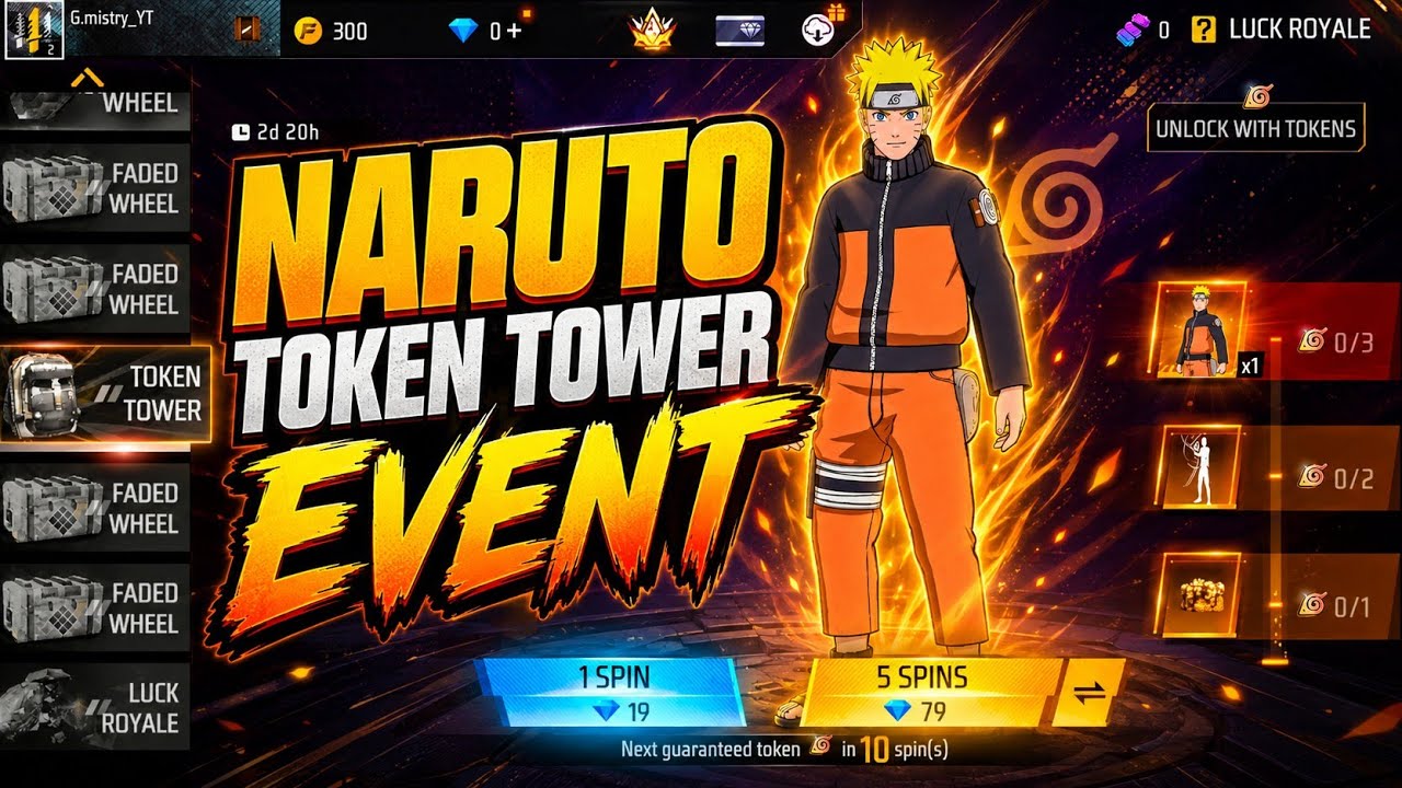 Naruto Token Tower Event Date🤩💥| Naruto Bundle Return Event❤️&zwj;🔥| Free Fire New Event Tamil 