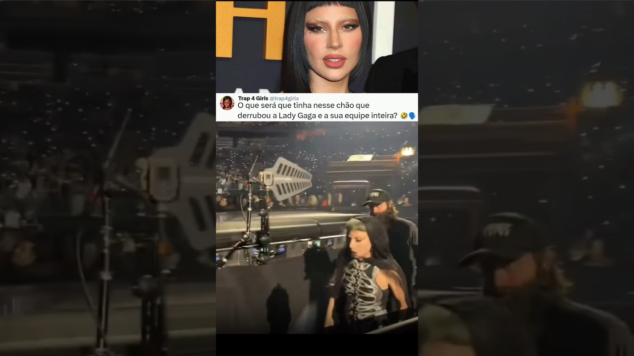 tinha algo diferente no ch&atilde;o do show da Lady Gaga 😅 #ladygaga