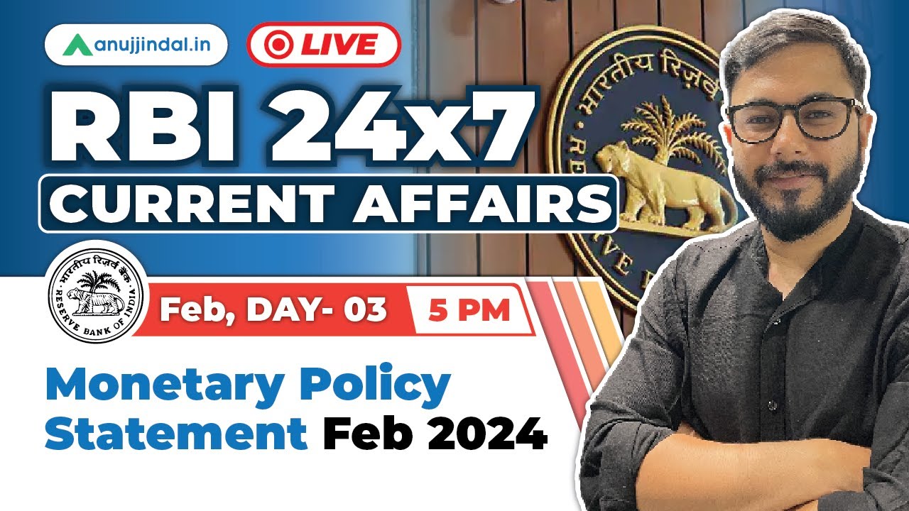 RBI Current Affairs | Finance Current Affairs | RBI 247 Anuj Jindal | RBI Grade B Preparation 2024
