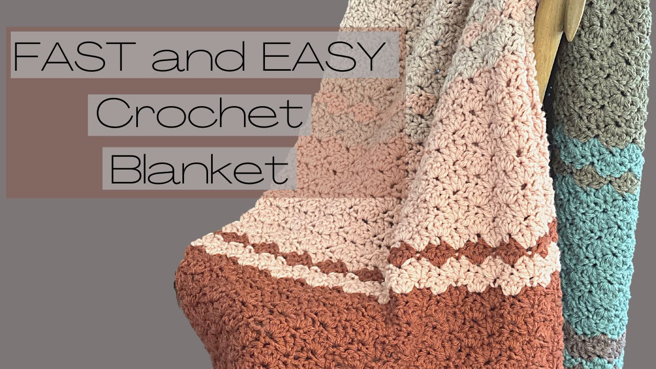FAST and EASY Crochet Blanket/ Fall Vibes Blanket Video Tutorial/Crochet Pattern// Beginner Friendly