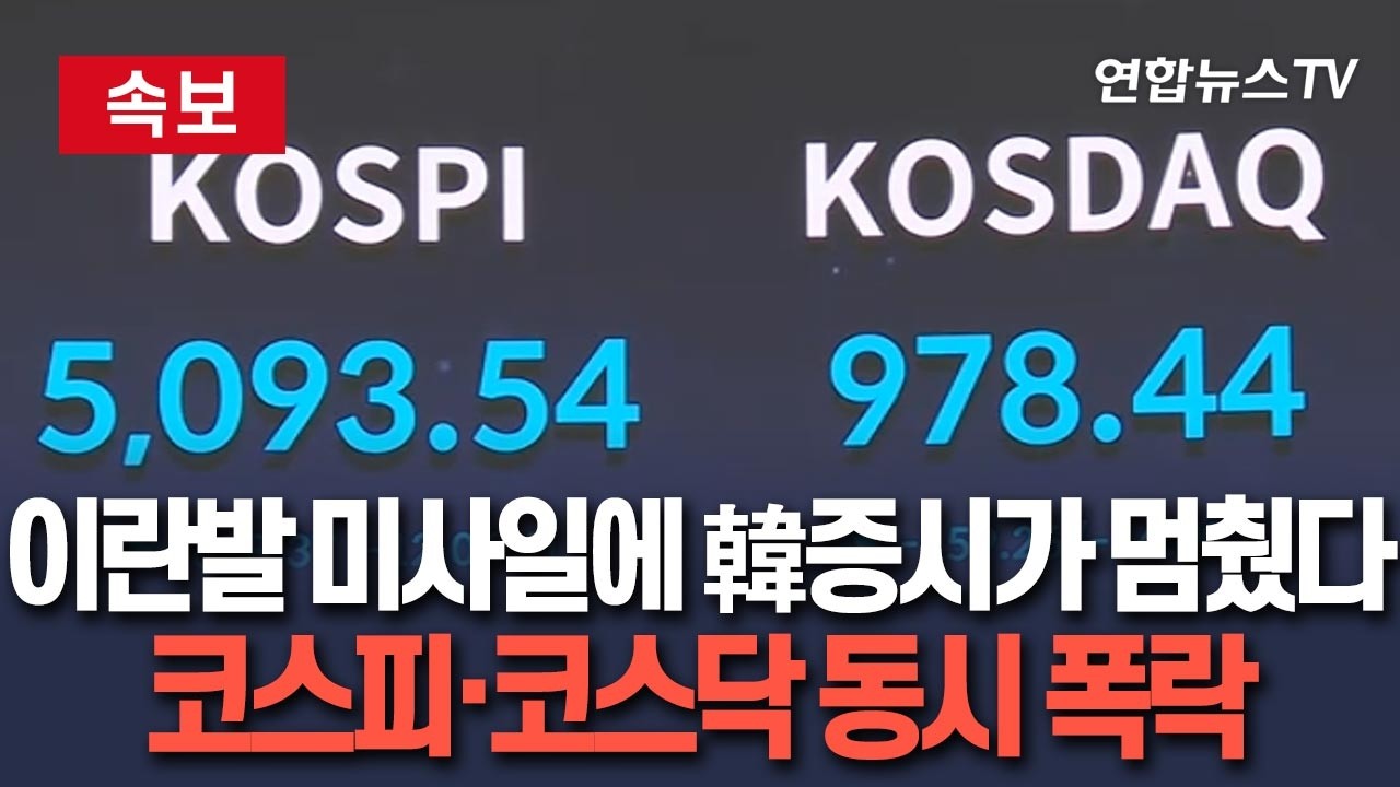 [🔴속보] 코스피·코스닥 동시 8%대 급락…서킷브레이커 발동｜