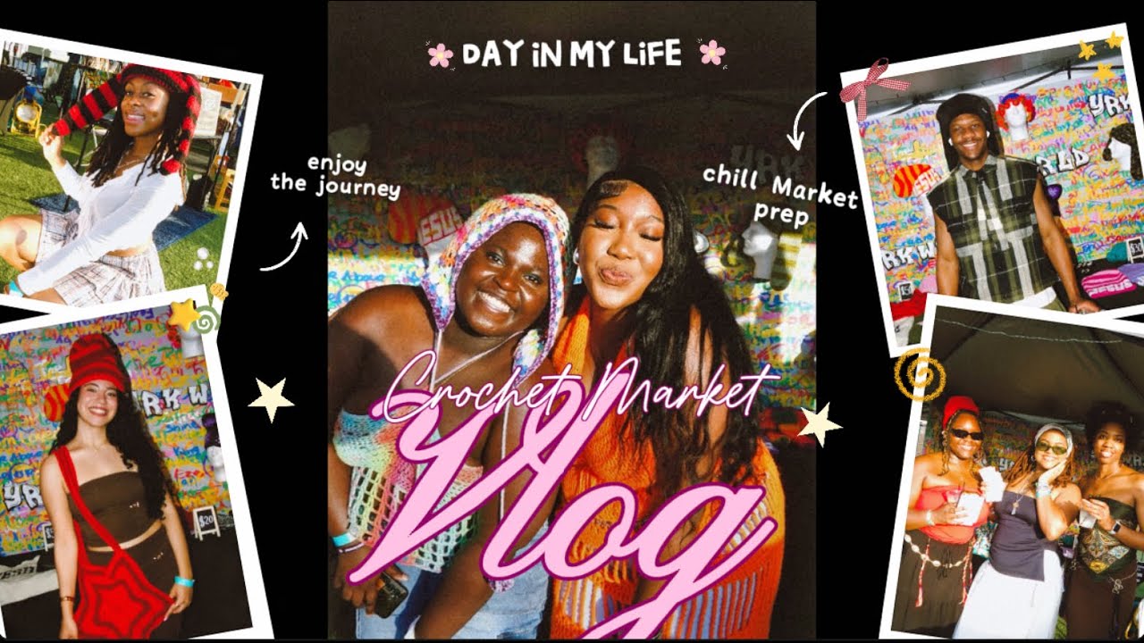 crochet market vlog