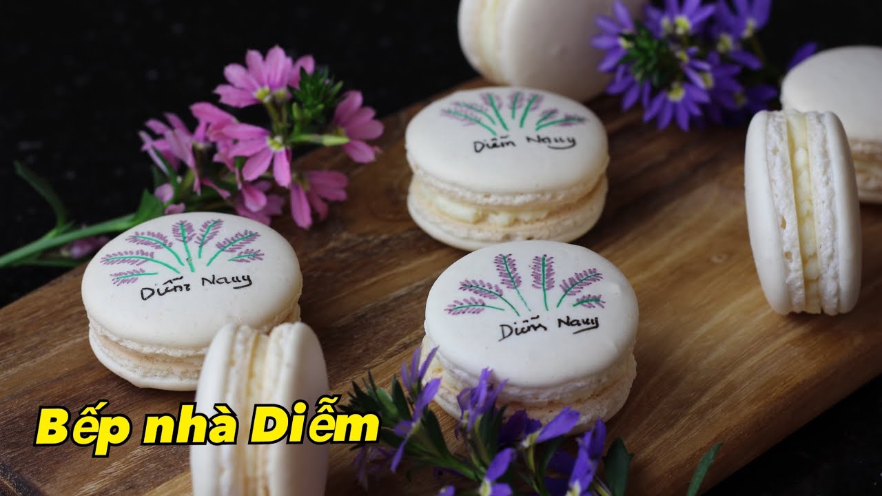 Macaron - Cách làm dễ thành công - Bánh giòn vỏ bên ngoài, mềm xốp bên trong | Bếp Nhà Diễm |