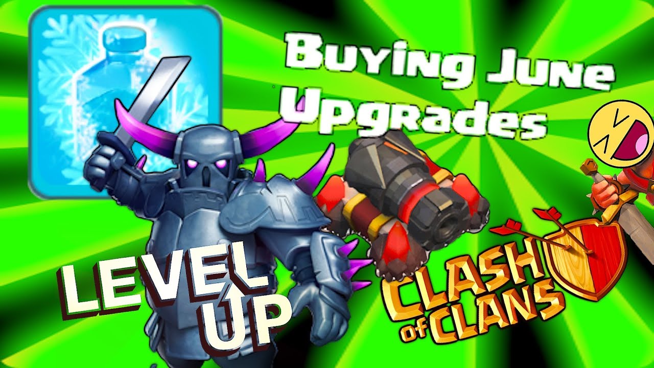 Clash of clans - Buying Pekka lvl 4, Freeze spell lvl 3, Cannon lvl 12 etc.