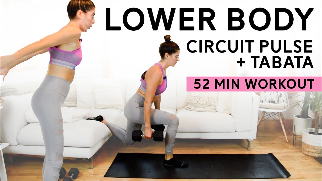 Lower Body Strength Workout | Circuit Pulse + Tabata Finisher (52 Min Class) - Weights