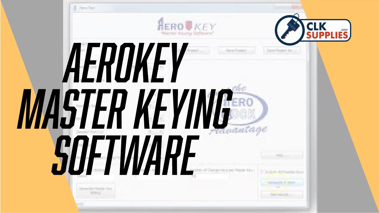 AeroKey Master Keying Software
