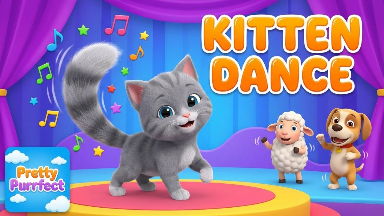 Swishy Tail Kitten Dance | Your Toddler Will Want to Wiggle