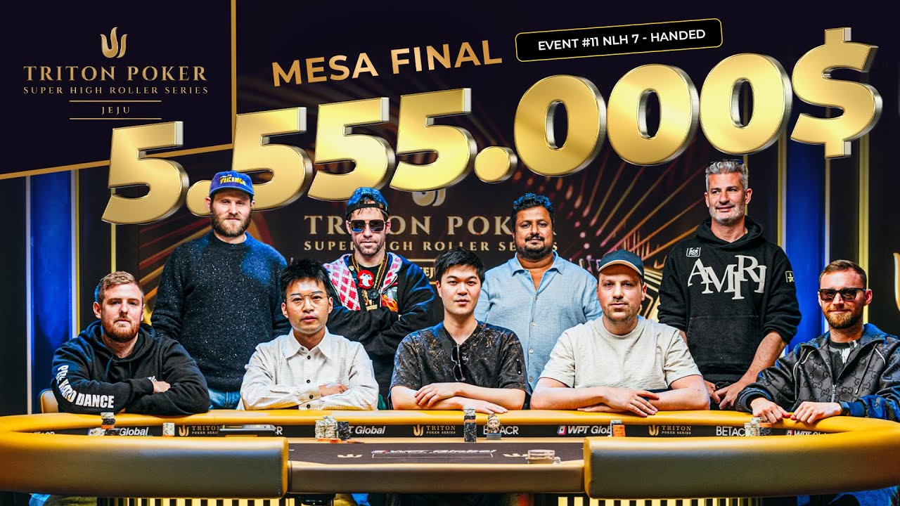 Mesa Final MAIN EVENT TRITON POKER SERIES - 100k$ - Jeju 2025 - 5,555,000$ para el ganador