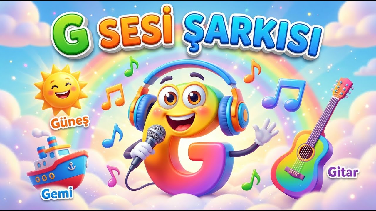 G SESİ ŞARKISI 🎵 G Harfini Şarkılarla Öğreniyoruz | Çocuk Şarkıları 2025
