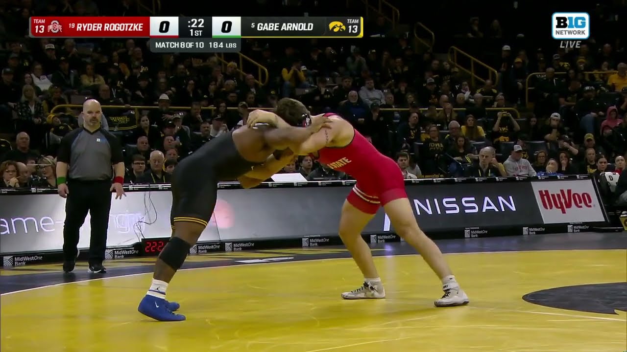 184 LBs: Iowa's Gabe Arnold vs. Ohio State's Ryder Rogotzke | Big Ten Wrestling | 01/25/2025