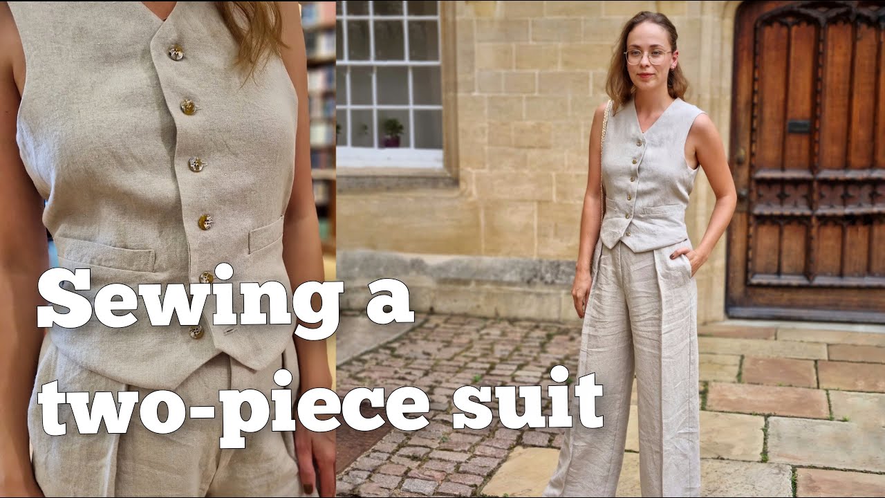 Sewing a two-piece linen suit: my uni reunion outfit! Homemade capsule wardrobe
