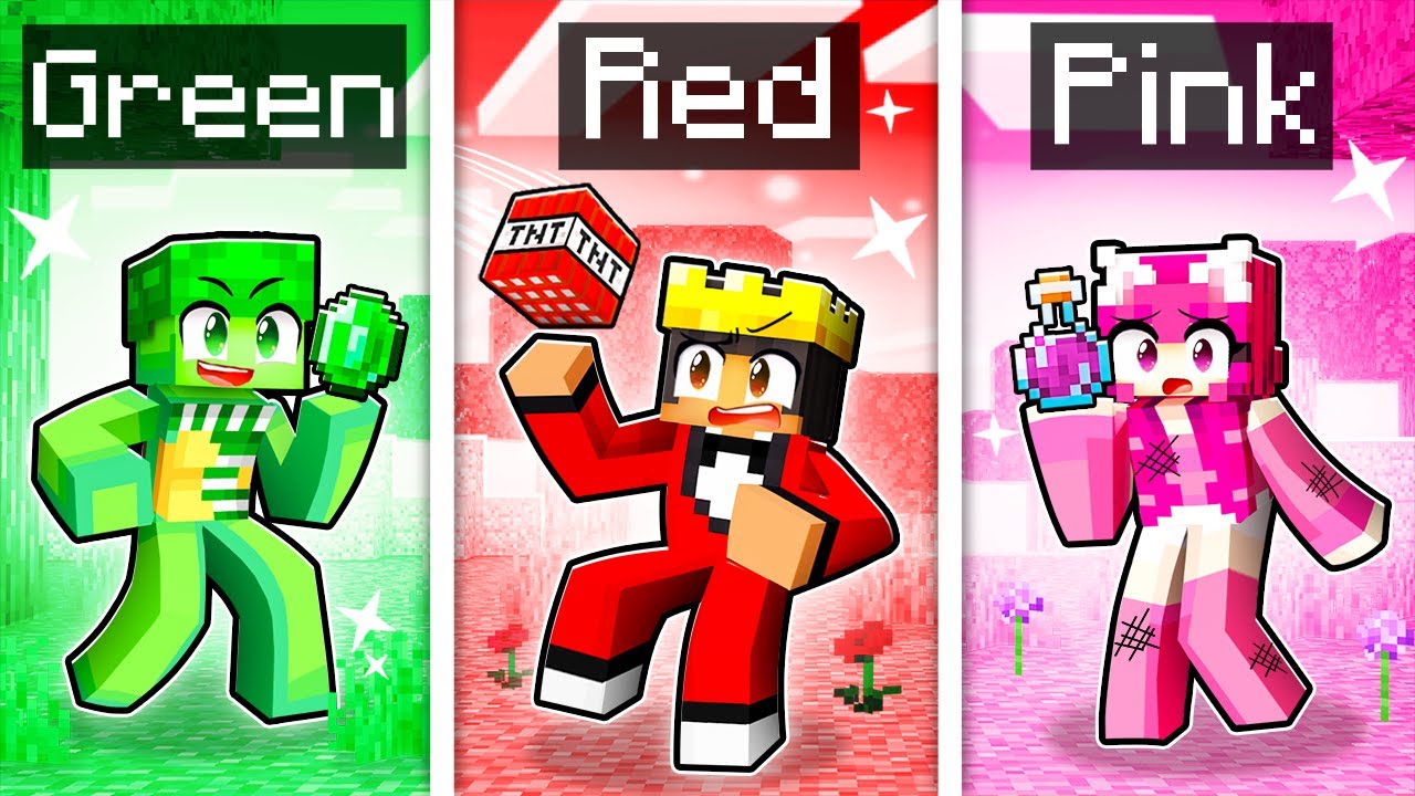 Surviving With ONLY ONE COLOR In Minecraft!