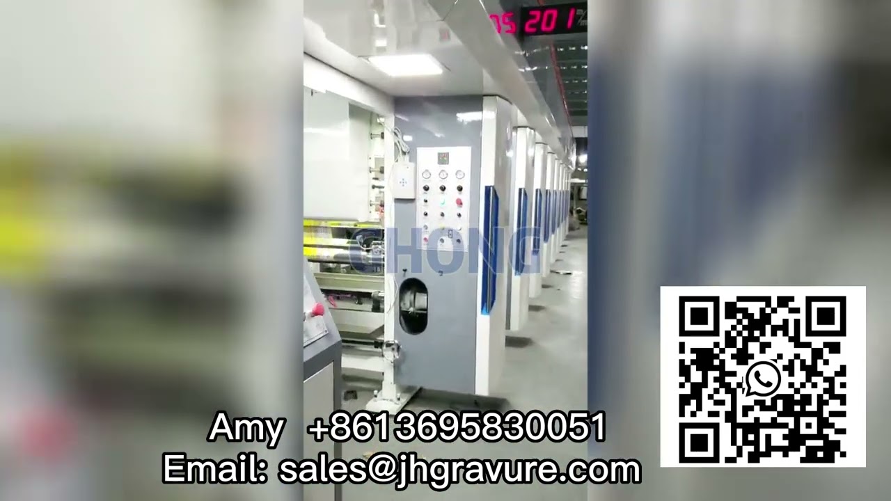 280meters 6 8 color seven motor flexible film roto gravure printing press printer machine