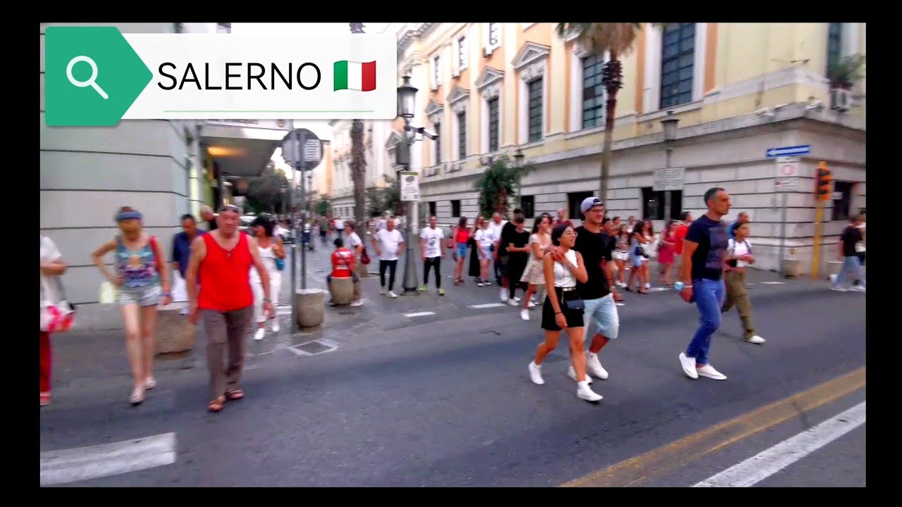 ✨SALERNO✨ 🇮🇹  4K  EVENING WALKING TOUR  2022