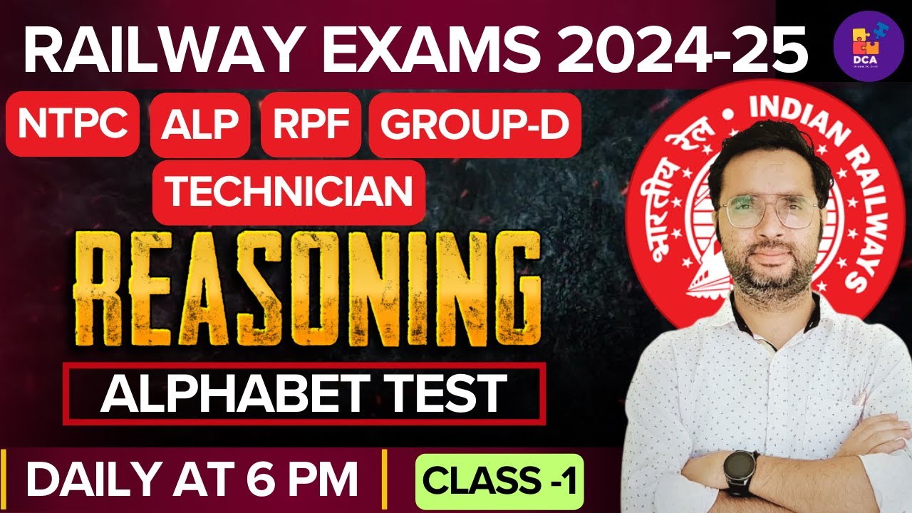 RAILWAY EXAMS 2024 | Alphabet Test Reasoning Class-1 | Alphabet Test by rahul sir