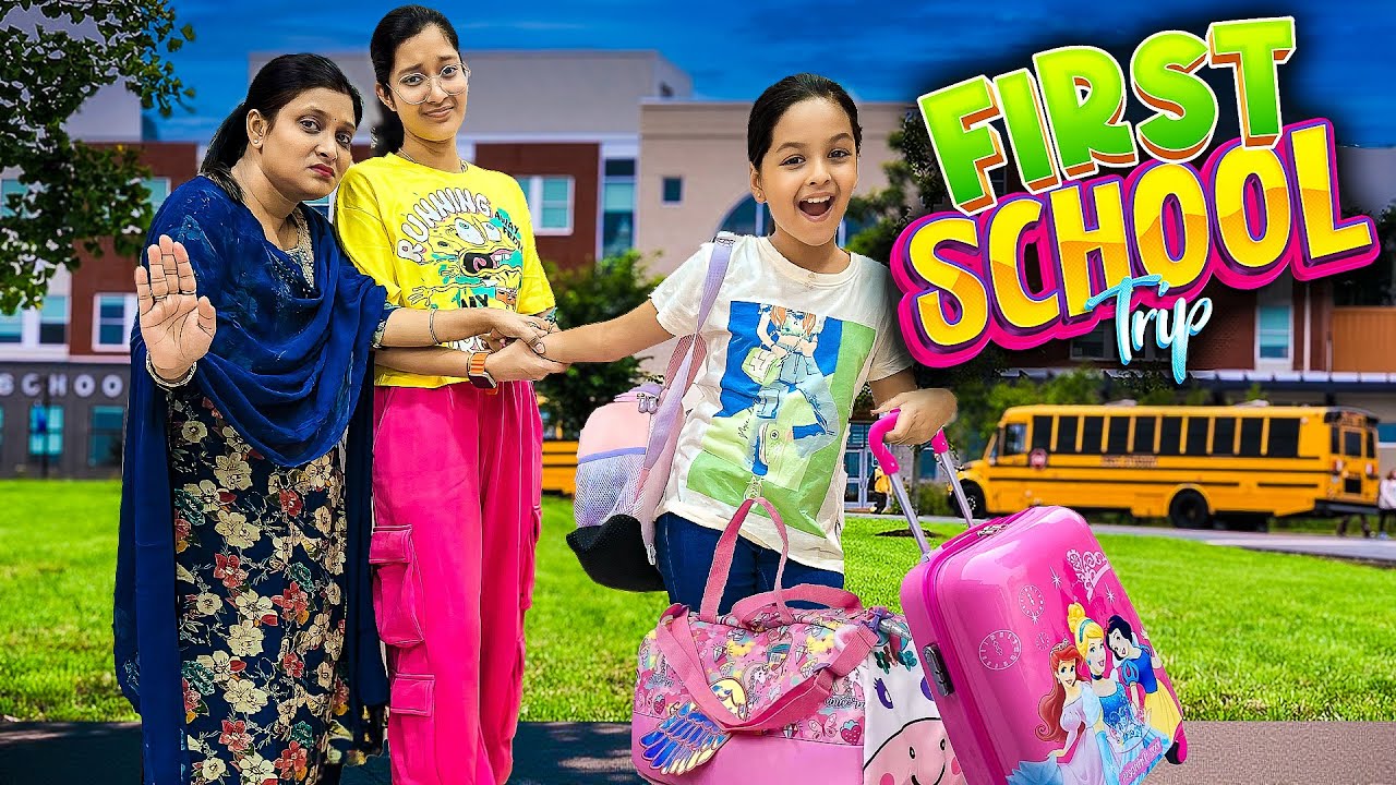 First Solo School Trip 🤩 | Mummy Jinni Ka Bura Haal 😮 | Cute Sisters