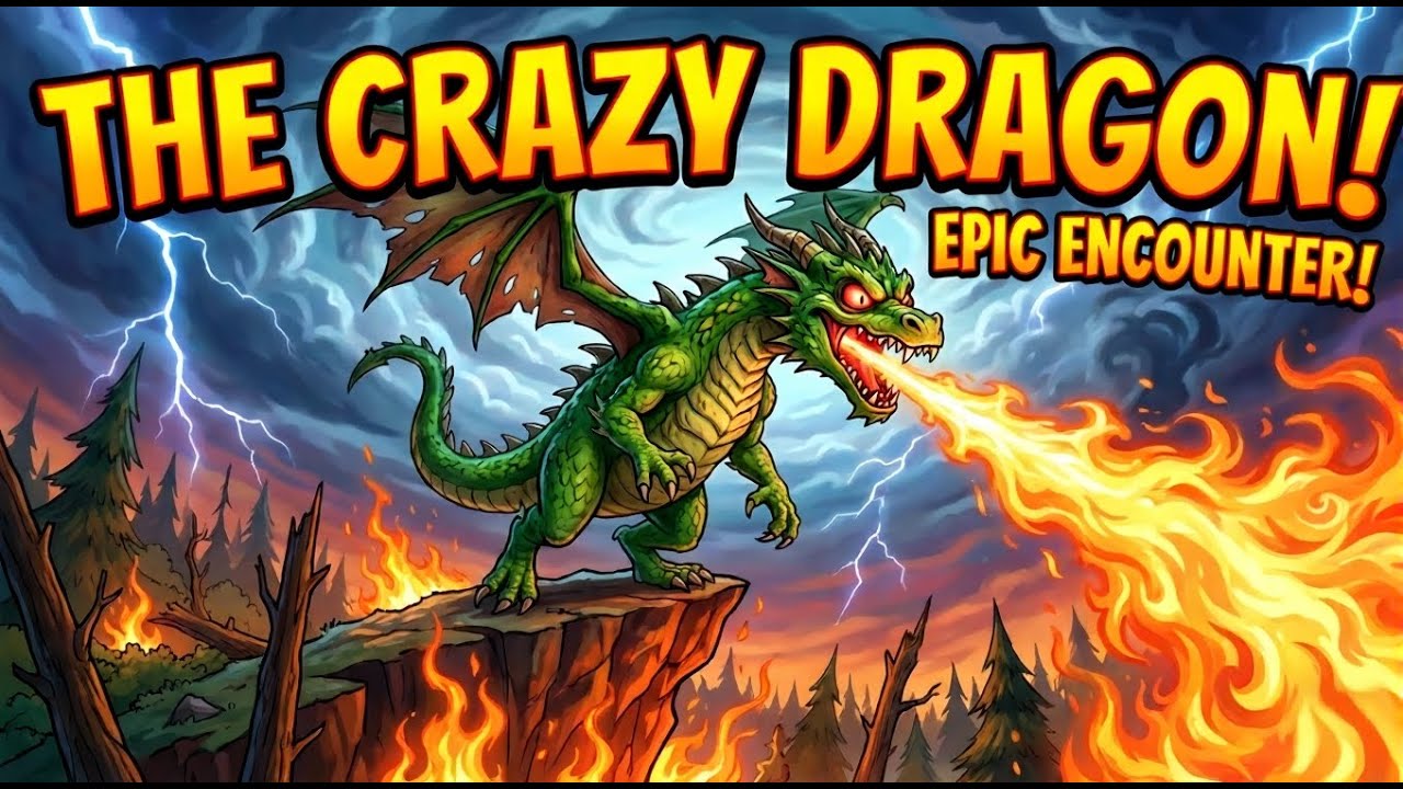 Crazy Dragon Flying Over the Sky & Forest | Crazy Dragon | Dragon Scene