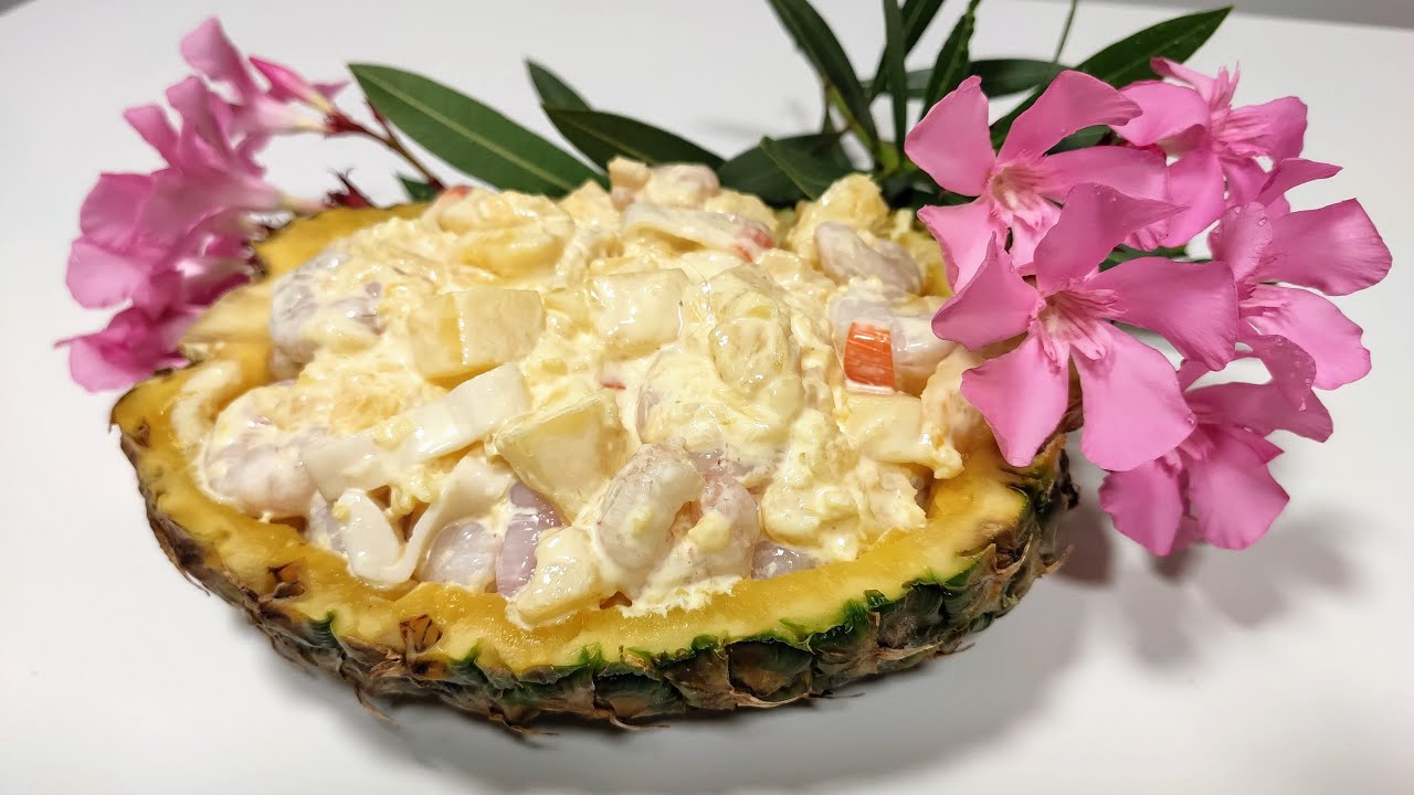 PIÑA RELLENA de MARISCOS 🍍🦐