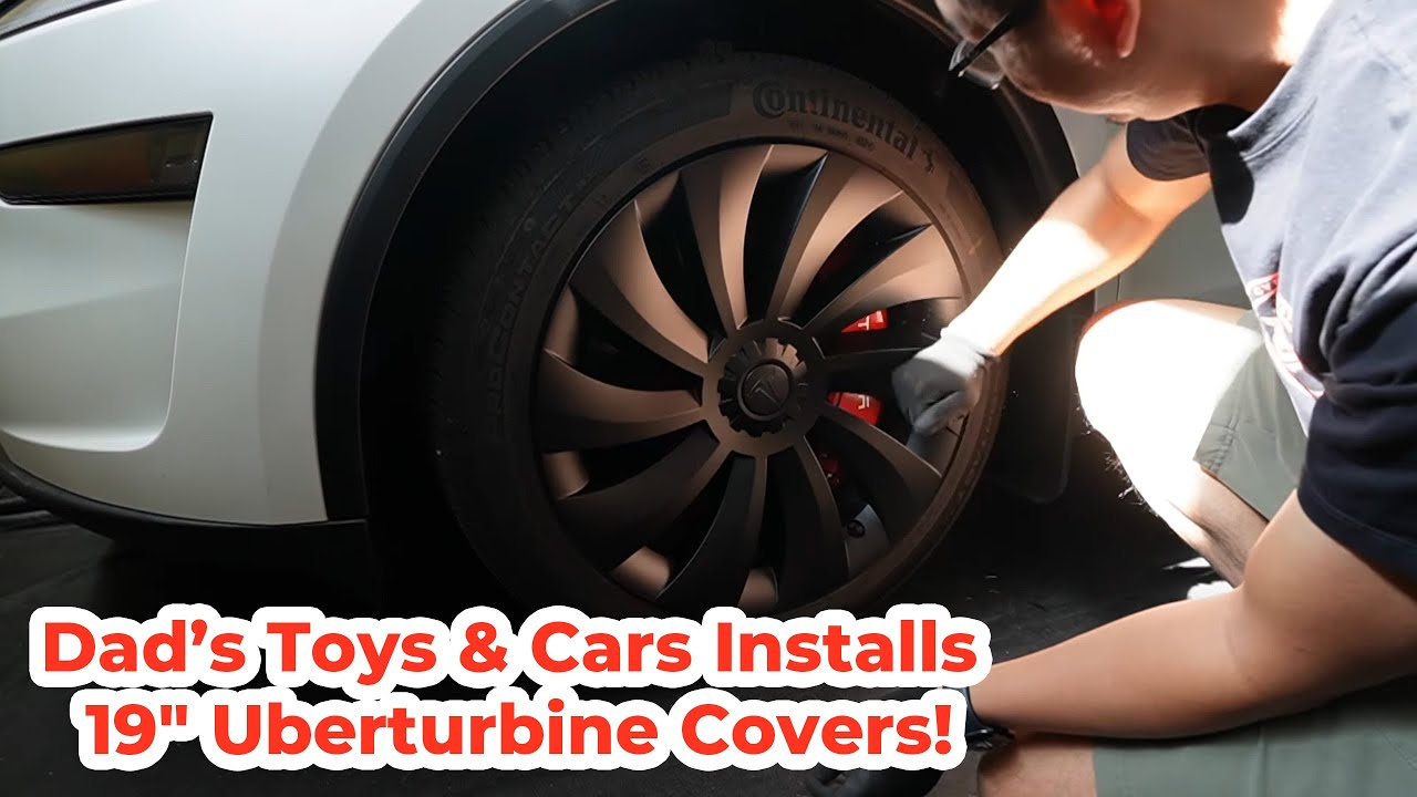Реальный тест-драйв! 19-дюймовые колпаки на колеса &Uuml;berturbine для Tesla Model Y Juniper: впечатл...