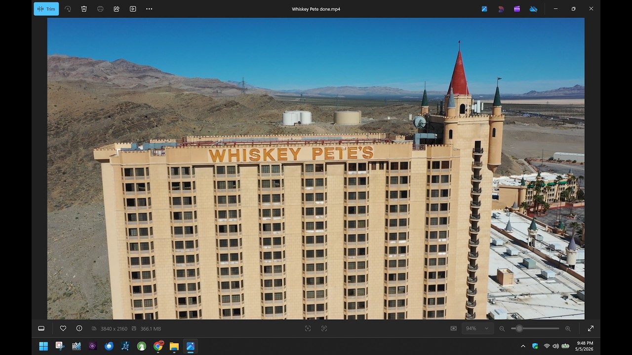 The Abandoned Whiskey Pete's Casino and Hotel Primm Nevada Drone View Fun Place Back in the Day!!