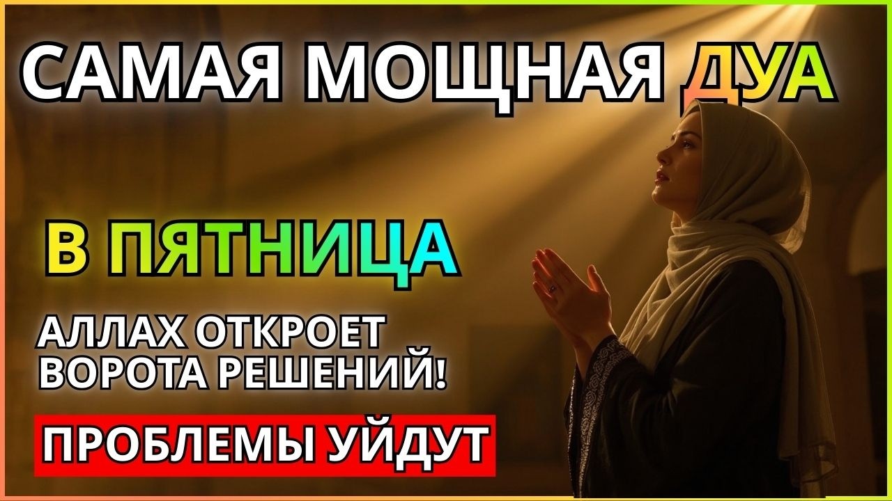 ДУА УТРОМ В ПЯТНИЦА САМЫЙ МОЩНЫЙ СТАРТ ДНЯ!🤲🌞