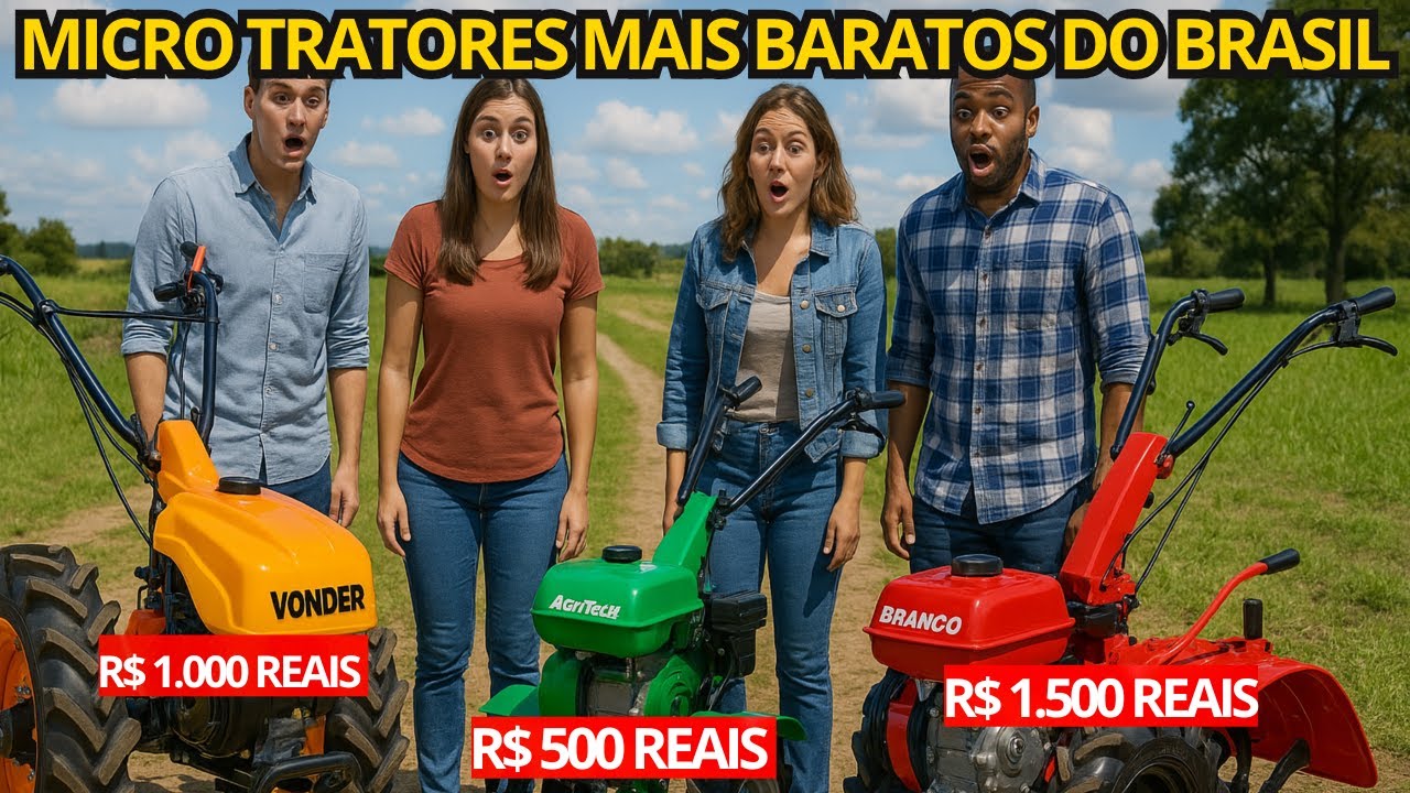 OS MICRO-TRATORES, TRATORITOS E MOTOC CULTIVADORES MAIS BARATOS VENDIDOS NO BRASIL, VEJA QUAIS SÃO!!