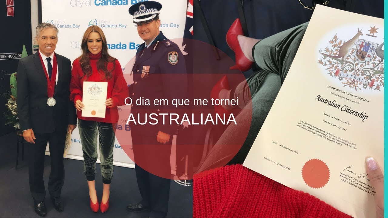 O DIA EM QUE ME TORNEI AUSTRALIANA - MINHA CERIMONIA!