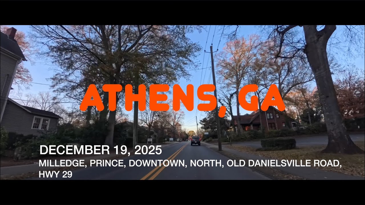 ATHENS, GEORGIA - DECEMBER 19, 2025 - MILLEDGE, PRINCE, DOWNTOWN, NORTH, OLD DANIELSVILLE RD, HWY 29
