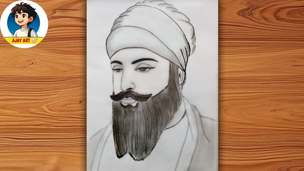 How to Draw Guru Tegh Bahadur Ji | Easy Step-by-Step Sketch