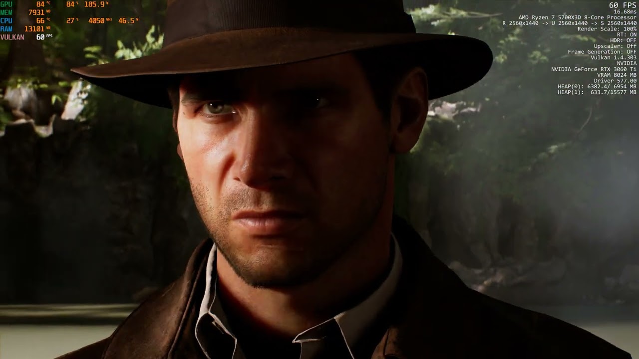 Indiana Jones And The Great Circle Benchmark | 1440p | RYZEN 7 5700x3d w/ RTX 3060Ti
